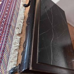 Stone Top Coffee Table With Hardwood 