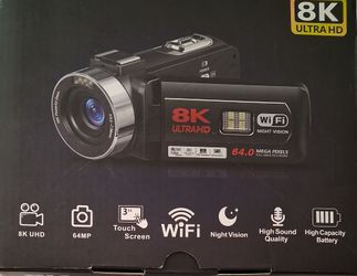 8K Ultra HD Digital Camcorder with WiFi