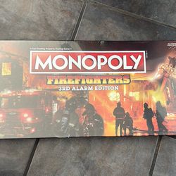 Firefighter Monopoly Game 3rd Alarm Edition Unopened 