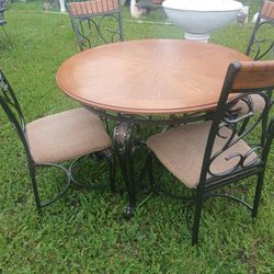 Dining Table Set,  Whit 4 Chairs 
