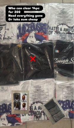 14pc awful lot of cough syrup shirt,bapes,essentials shorts