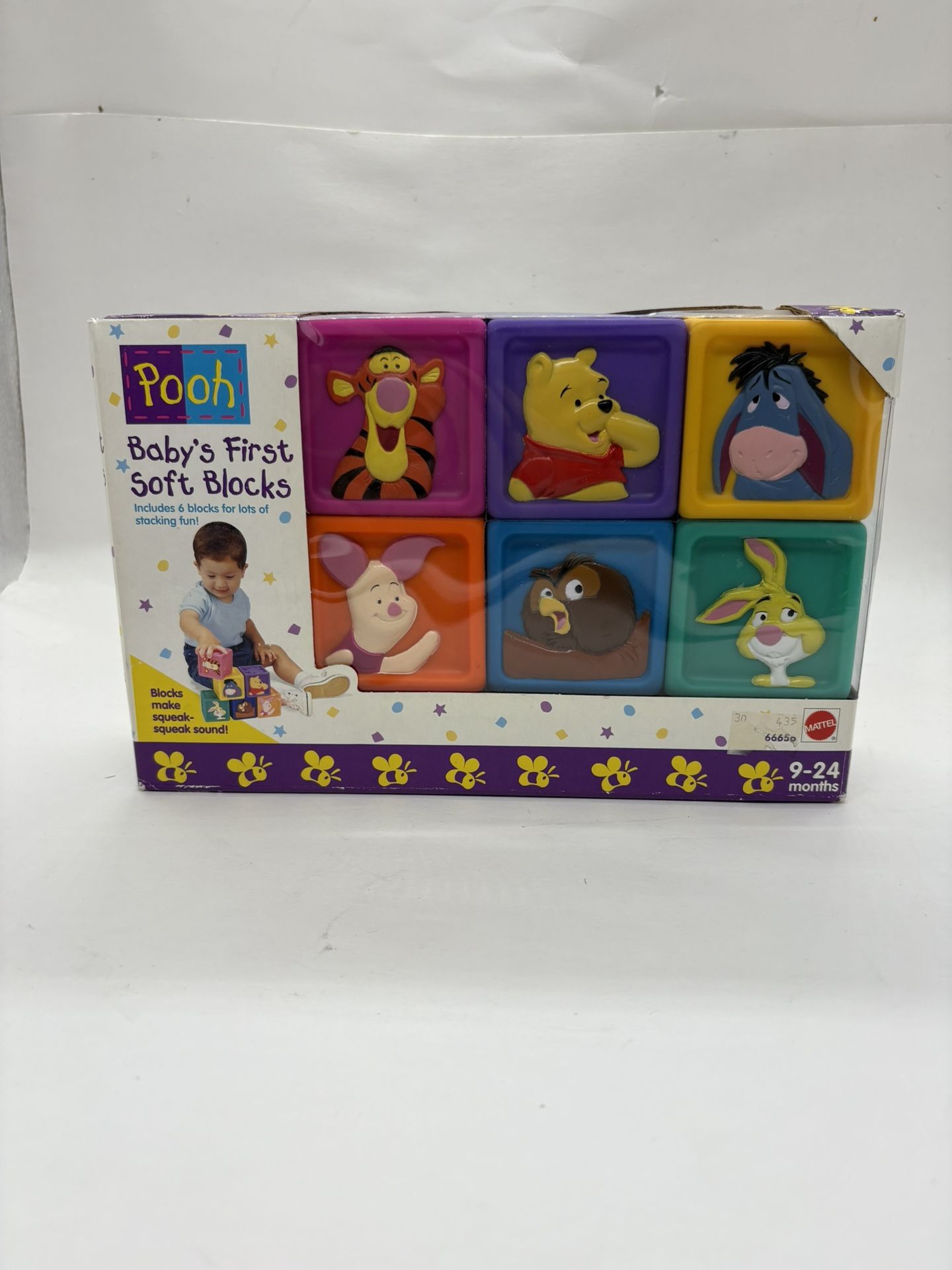 Vintage 90s Winnie The Pooh Bear Mattel Baby’s First Soft Blocks Vintage New