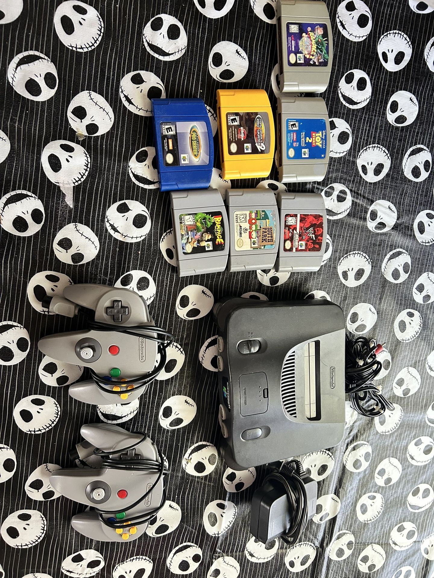 N64 7 Games 1adaptor 2controllers