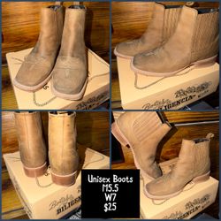 Diligencia Kids Western Chelsea Boots Size M5.5/W7