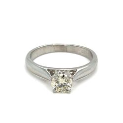 950 Platinum Diamond Solitaire Ring 5.90g .62CTW Size 7.25 I-2295