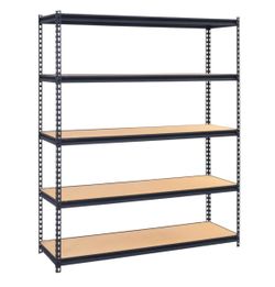 Muscle Rack 60" W x 72" H x 24" D 5-Tier Steel, Freestanding Garage Shelf