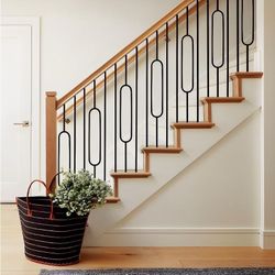(Brand New Factory Sealed)  10 Pcs Iron Balusters for Staircase, 44" x1/2" Wrought Iron Balusters & Deck Baluster - Metal Stair Decorative Balusters H