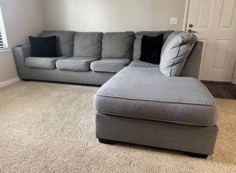 Light Gray McDade RAF Chaise Sectional Sofa from Living Spaces