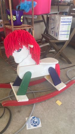 Vintage  kids handmade rocking horse