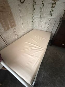 twin bed frame & memory foam mattress