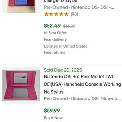 Nintendo Dsi And Games 
