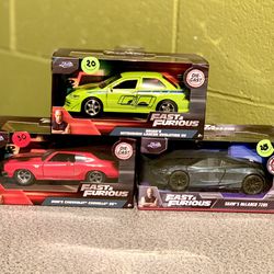 Fast And Furious Jada Die Cast Cars 