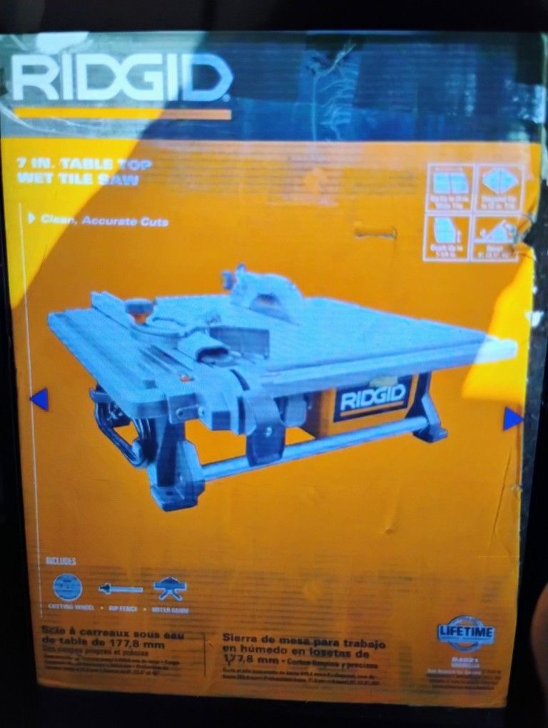 Ridgid TABLE Top Wet Tile Saw