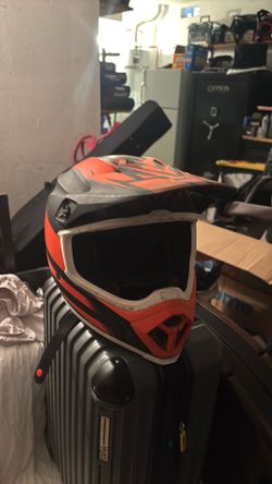 Motocross Off-Road Helmet Orange and Black