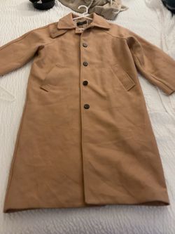 Camel Wool Long Overcoat