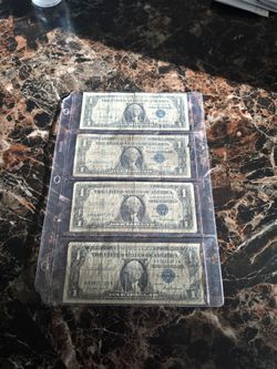 4 $1 silver certificates