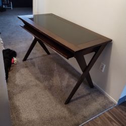 Wood/Glass Computer Desk