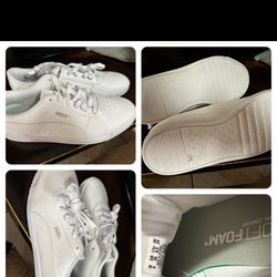 Women's Size 8.5 All White Pumas 