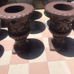 New Flower Pots Made Out Of Cement Perfect Gift 