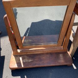 Antique Wood Mirror