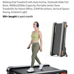 Walking Pad Treadmill with Exercise Mat