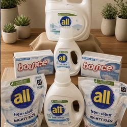 ALL Free & Clear Laundry Detergent Bundle. 