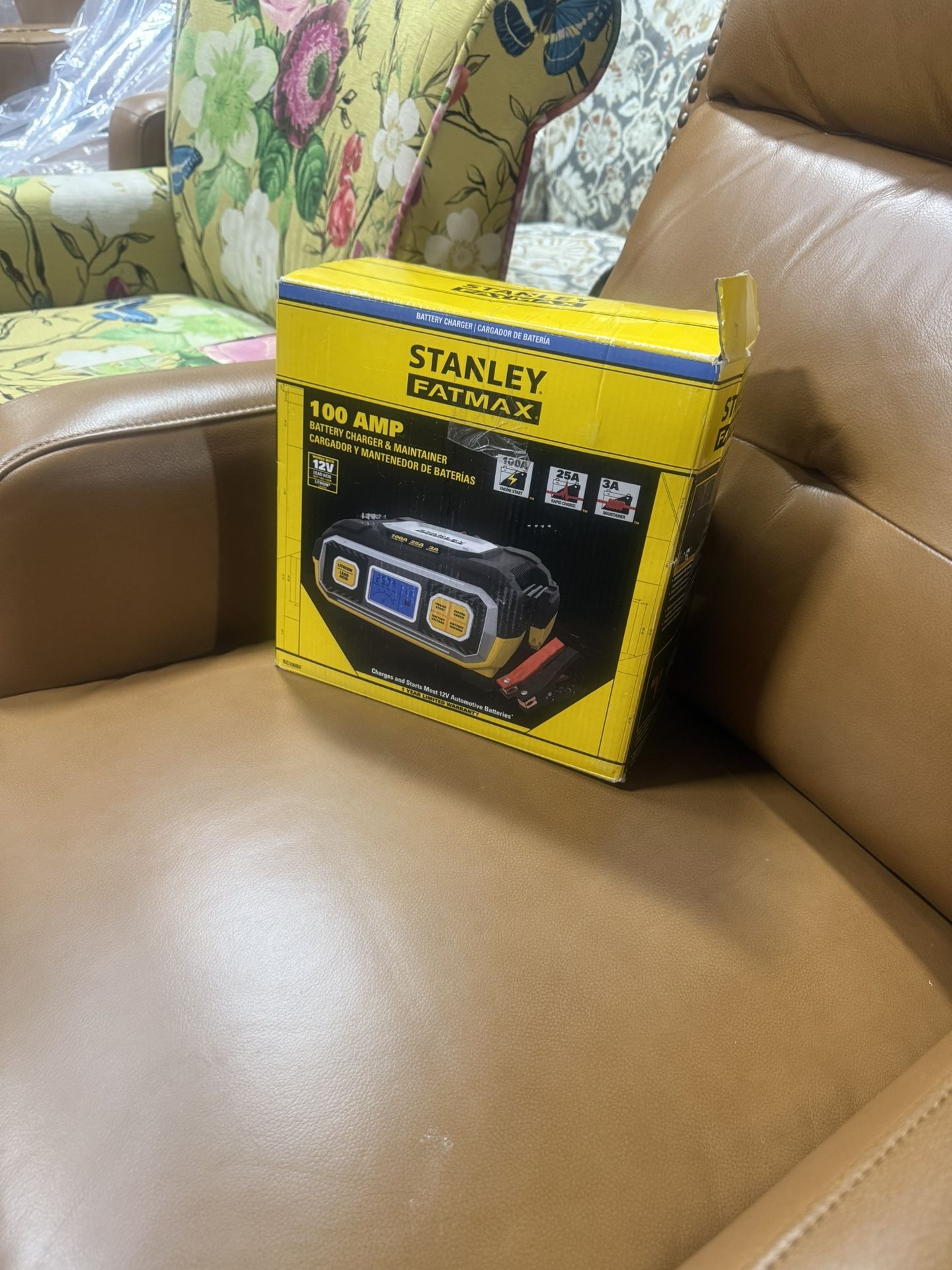 Stanley FatMax BC100BF 100 Amp Battery Charger & Maintainer For Lead Acid & Lithium Batteries, New