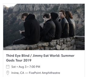 Concert tickets August 3rd