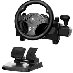 DOYO Racing Wheel - Gaming Steering Wheel for PC, 270 Degree Driving Simulator Race Xbox Steering Wheel and Pedals with Dual Vibration for PS4, Xbox O