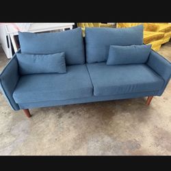 Blue Couch Loveseat 