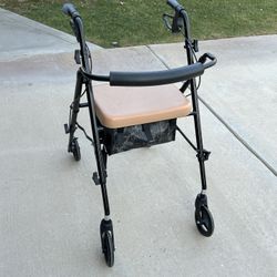 Walker with seat