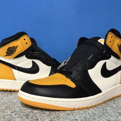 New Nike Air Jordan 1 High OG Taxi Black Toe