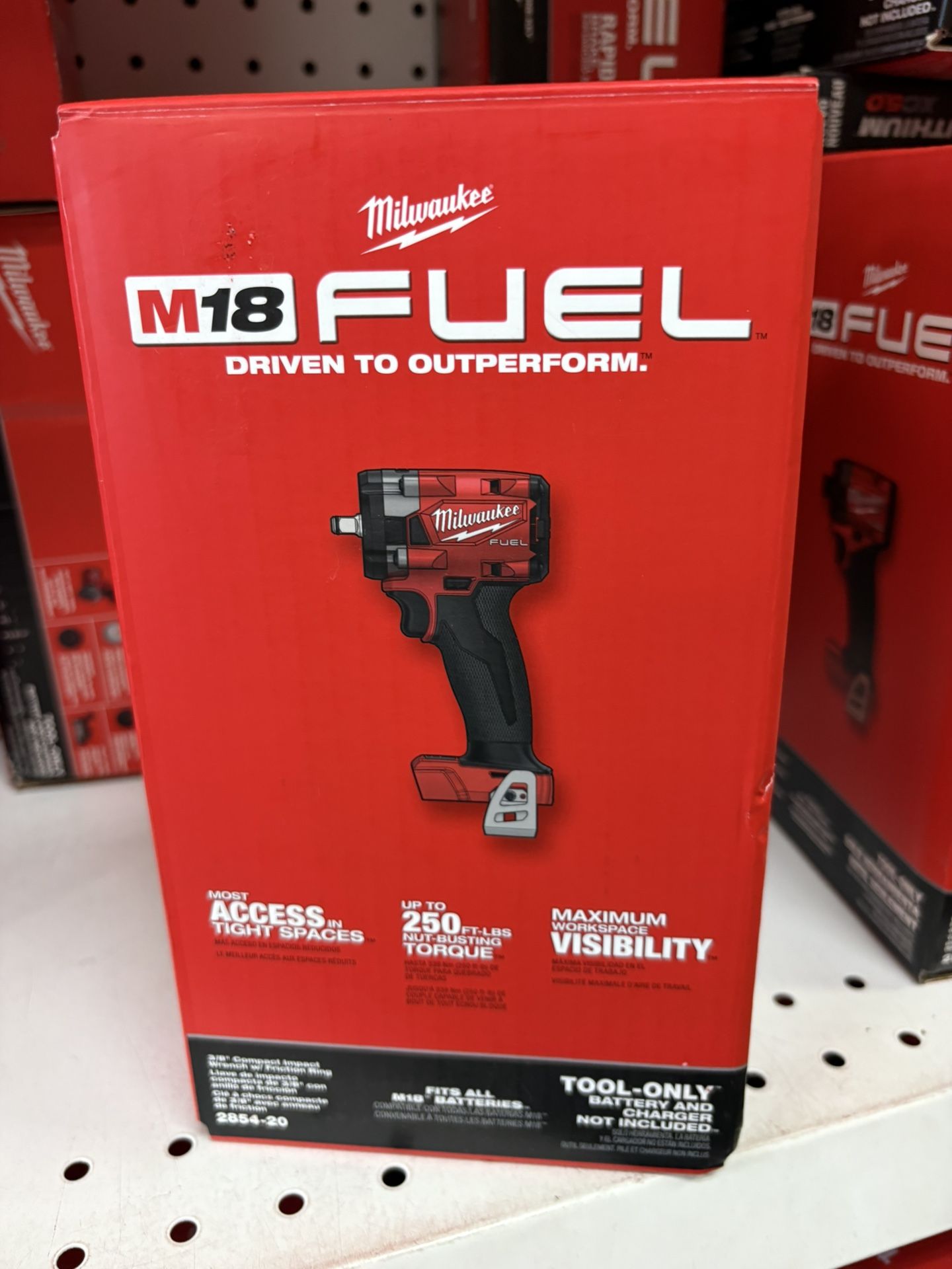 Milwaukee New 3/8” Compact Impact Wrench 18M Fuel