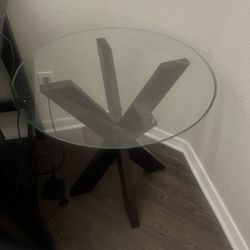 Glass Top Side Table