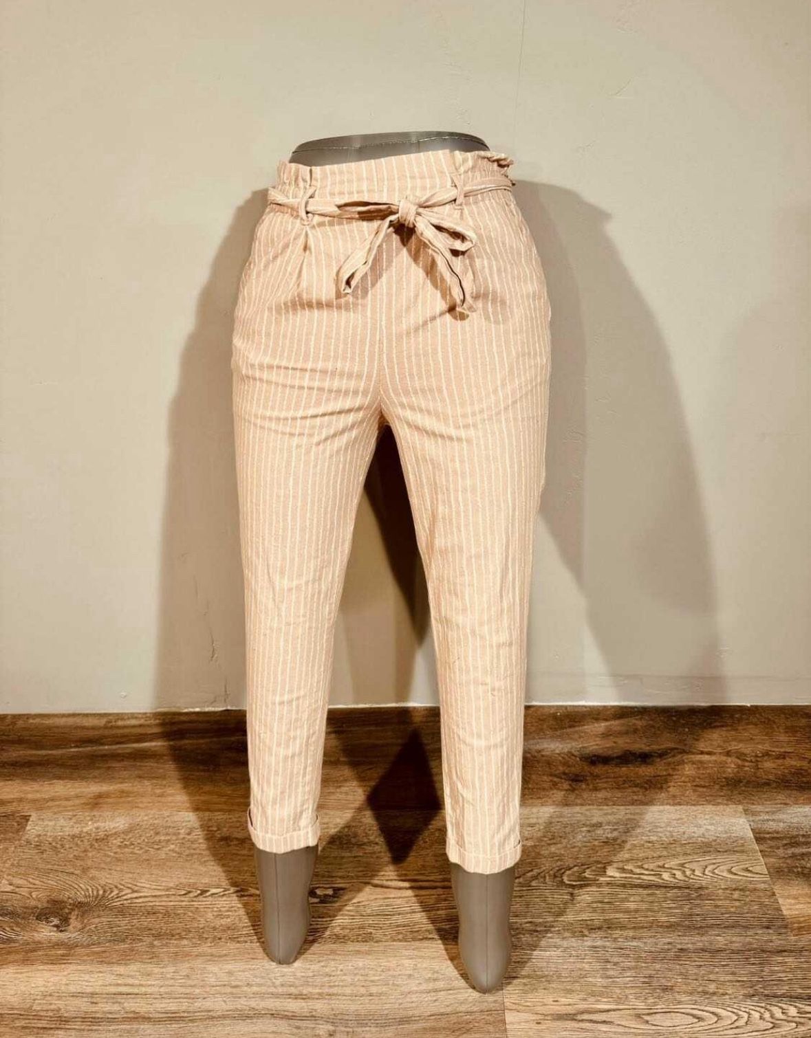 XS Pink & White Pant with Pockets