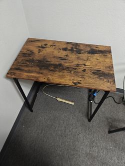 Small wood table metal legs