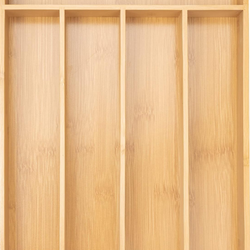 Silverware Organizer Kitchen Drawer Organizer Utensil Organizer Bamboo Silverware Holder Cutlery Organizer in Drawer Flatware Organizer Tray(5 slots, 