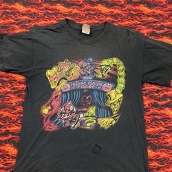 Mens Vintage Y2K ICP INSANE CLOWN POSSE Welcome to Dark Carnival Thrashed Size M