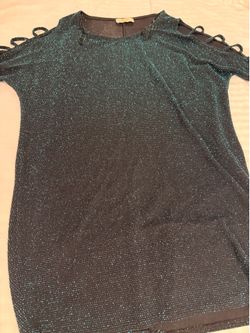 Midnight Sparkle Cutout Sleeve Top