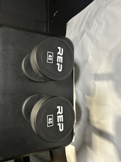 Rep Fitness Urethane Dumbbell pair of 40LBS.
