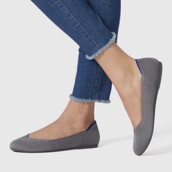 Rothy’s The Flat Gray Charcoal Round Toe Shoes size 10.5