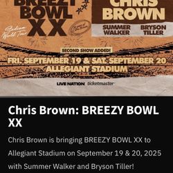 Chris Brown Tickets On Sale In Las Vegas At Allegiant Stadium BEEZY BOWLXX