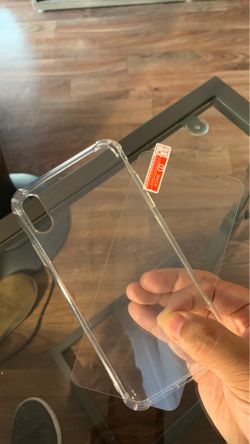 iPhone X or XS gel case and temerles glass $20