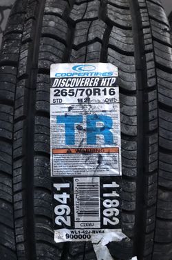 One new Cooper Discoverer HTP 265/70R16