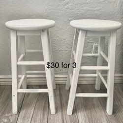 3 Wooden Stools