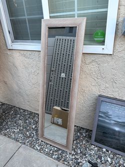 Full Length Wall Mirror with Rustic Frame size 17”wide x 53” high only $20!!!!!