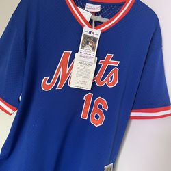 New York Mets Mens Sz XL Mitchell & Ness 1986#16 Dwight Gooden Baseball Jersey 