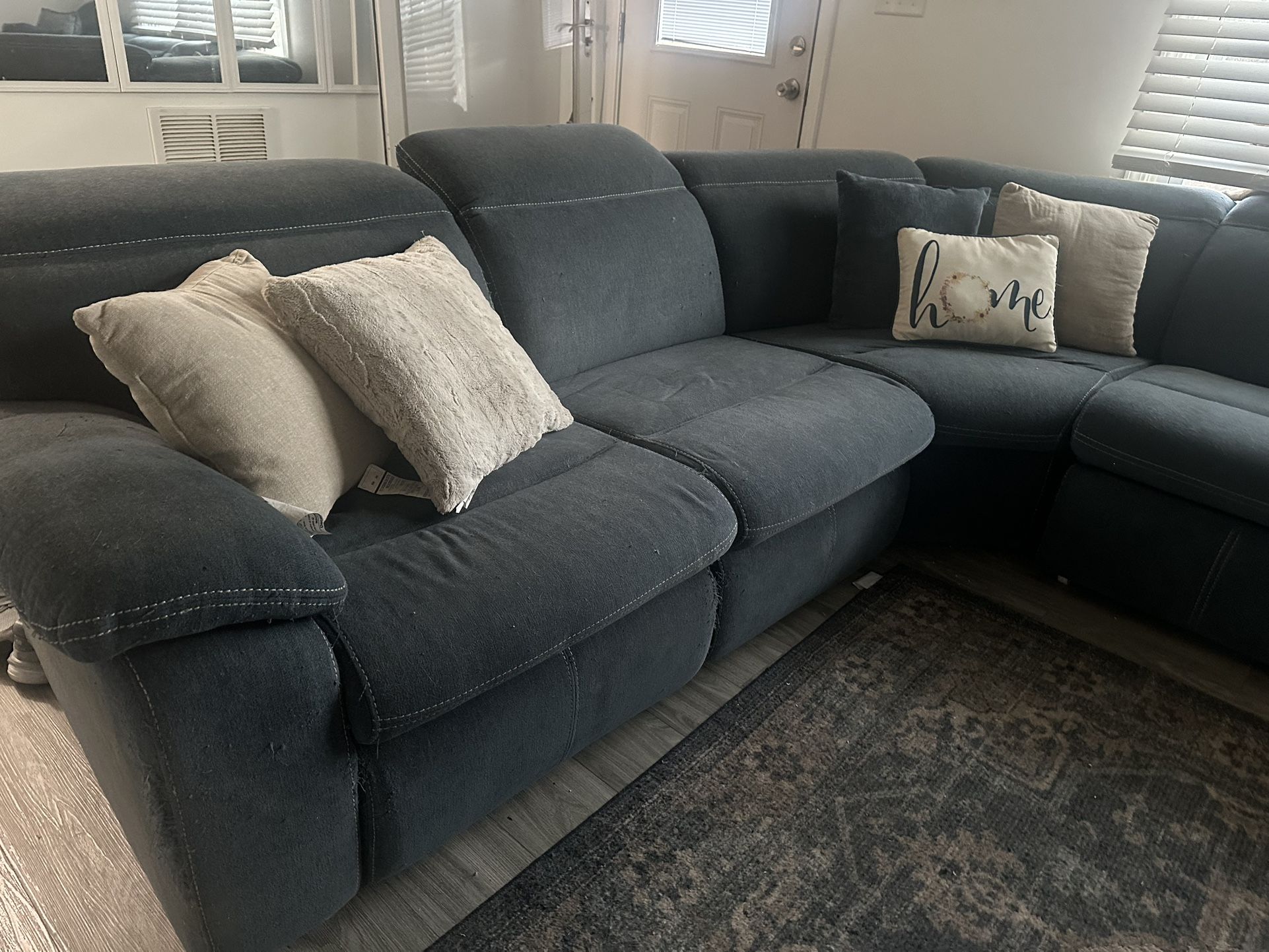Blue Recliner Couch for sale