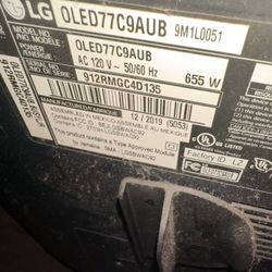 LG 77” OLED TV