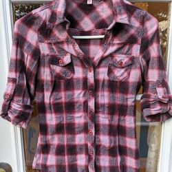 Junior's Bongo Multicolor Plaid Lightweight Flannel 